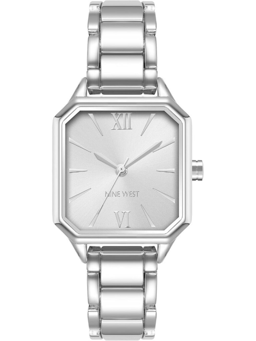 Women's Silver Mineral Crystal Lens Chronograph Analog Japanese Quartz Watches